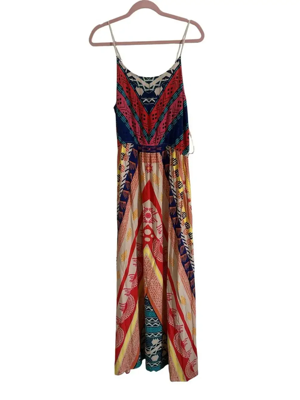 Sweet Wanderer Tribal Print Geometric Boho Maxi Dress - Picture 3 of 5